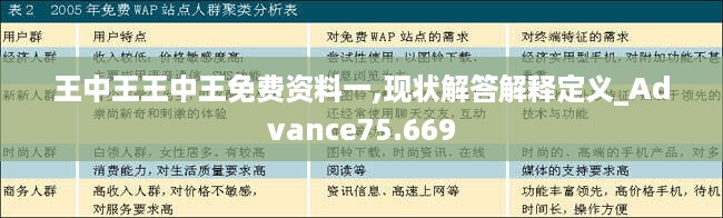 王中王王中王免费资料一,现状解答解释定义_Advance75.669