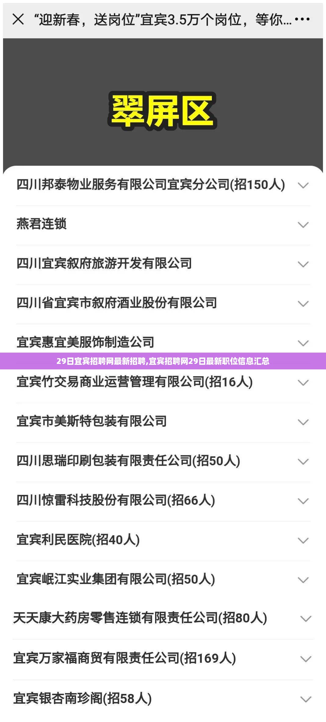 宜宾招聘网最新招聘信息汇总，最新职位信息一网打尽