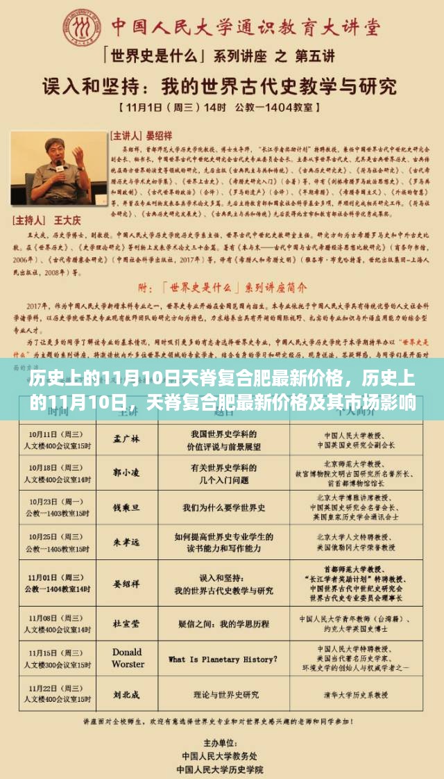 历史上的11月10日，天脊复合肥最新价格及其市场影响深度解析与观点阐述