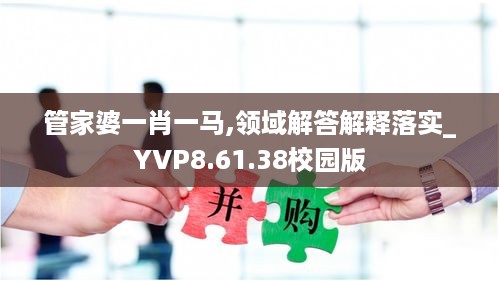 管家婆一肖一马,领域解答解释落实_YVP8.61.38校园版