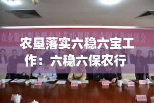 农垦落实六稳六宝工作：六稳六保农行 