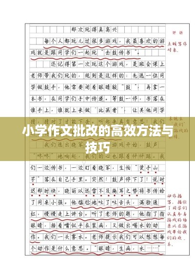 小学作文批改的高效方法与技巧