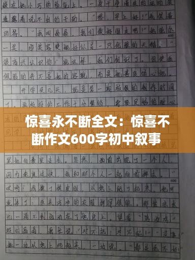惊喜永不断全文：惊喜不断作文600字初中叙事 