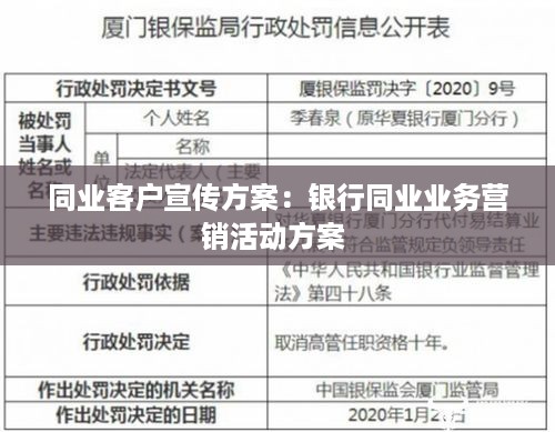 同业客户宣传方案：银行同业业务营销活动方案 