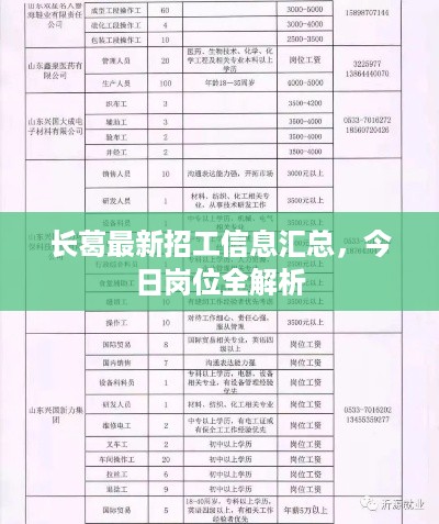 长葛最新招工信息汇总，今日岗位全解析