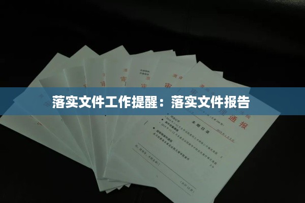 落实文件工作提醒：落实文件报告 