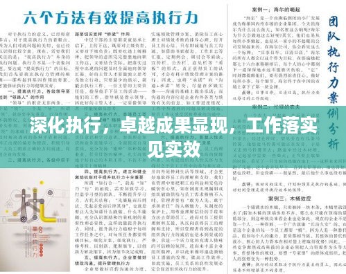 深化执行，卓越成果显现，工作落实见实效