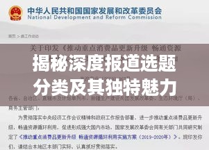 揭秘深度报道选题分类及其独特魅力所在