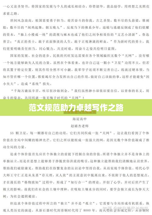 范文规范助力卓越写作之路