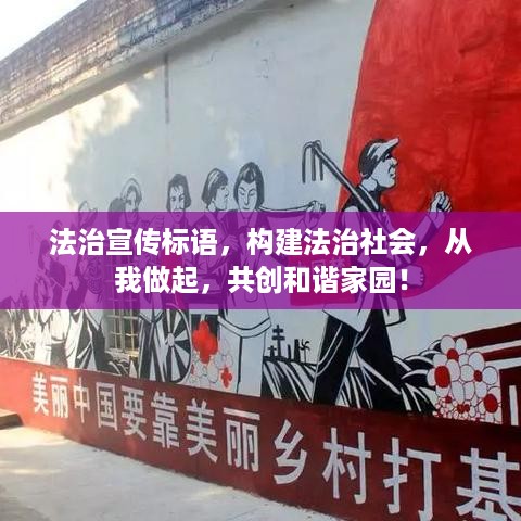 法治宣传标语，构建法治社会，从我做起，共创和谐家园！