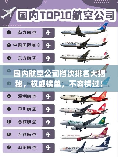 国内航空公司档次排名大揭秘，权威榜单，不容错过！