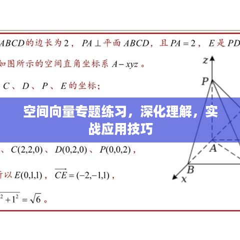 空间向量专题练习，深化理解，实战应用技巧