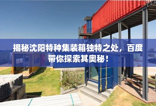 揭秘沈阳特种集装箱独特之处，百度带你探索其奥秘！