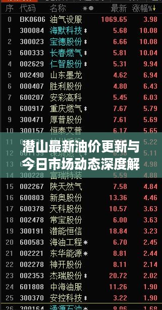 潜山最新油价更新与今日市场动态深度解析