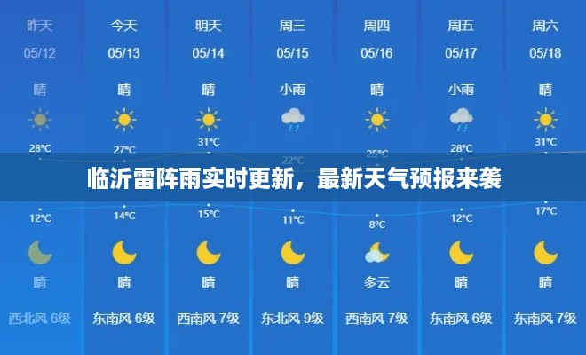 临沂雷阵雨实时更新，最新天气预报来袭