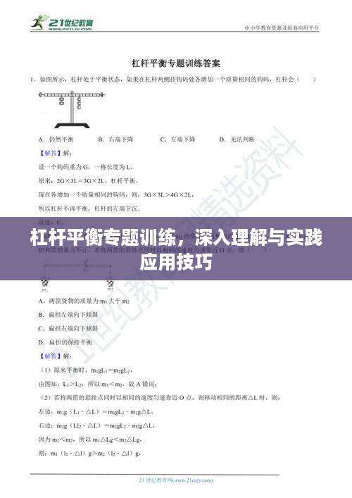 杠杆平衡专题训练，深入理解与实践应用技巧
