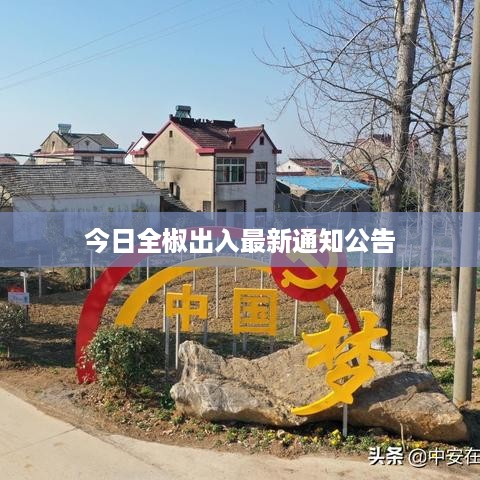 今日全椒出入最新通知公告