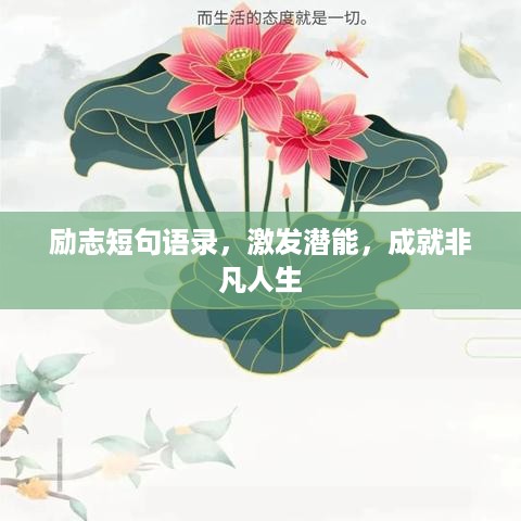 励志短句语录，激发潜能，成就非凡人生