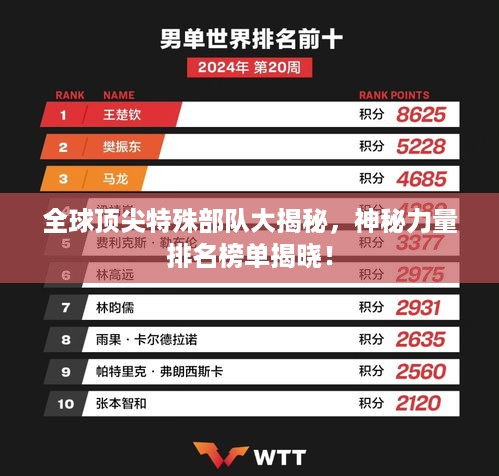 全球顶尖特殊部队大揭秘，神秘力量排名榜单揭晓！