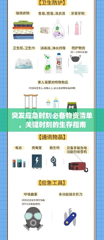 突发应急时刻必备物资清单，关键时刻的生存指南